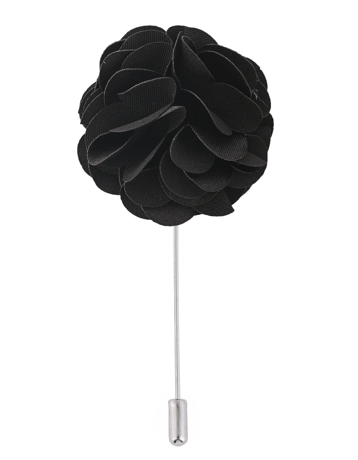 Black Floral Coat Lapel Pin