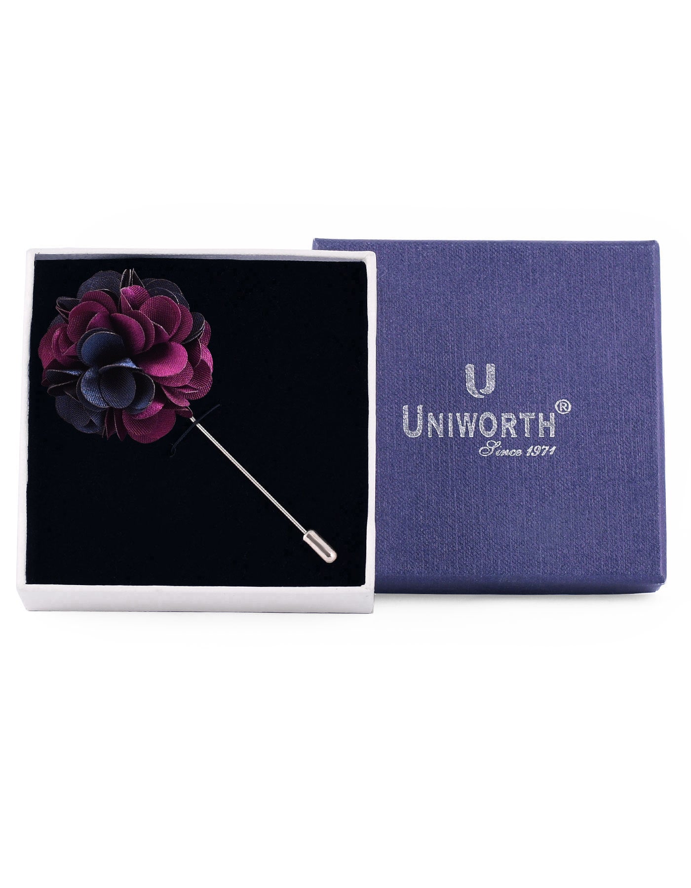 Purple Floral Coat Lapel Pin