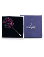 Purple Floral Coat Lapel Pin