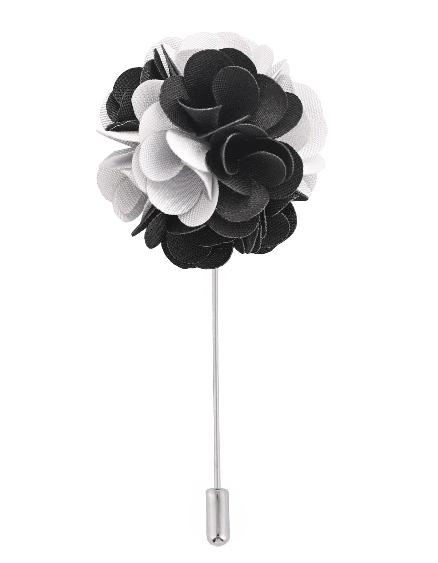 Black Floral Coat Lapel Pin