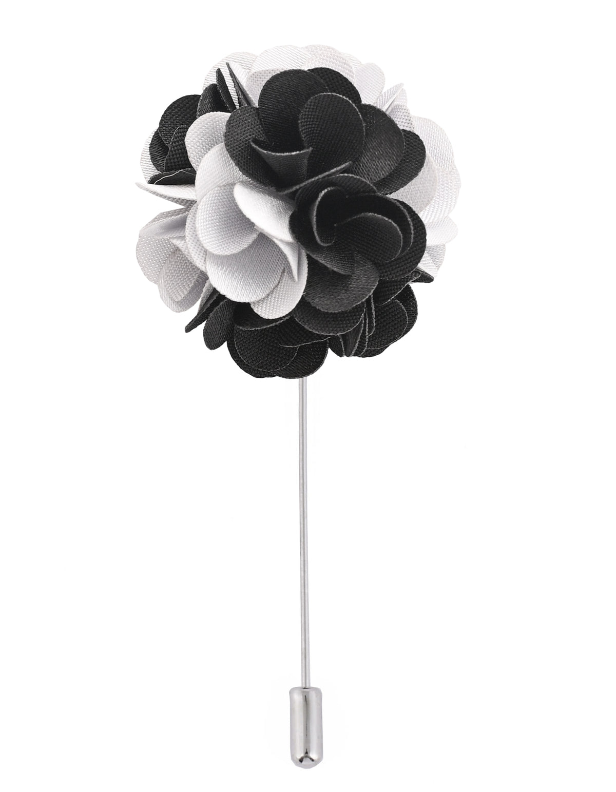 Black Floral Coat Lapel Pin