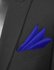 100% Polyester Royal Blue Pocket Square