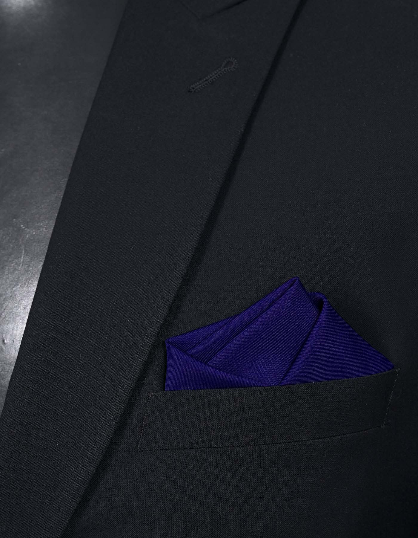 Polyester Blue Pocket Square