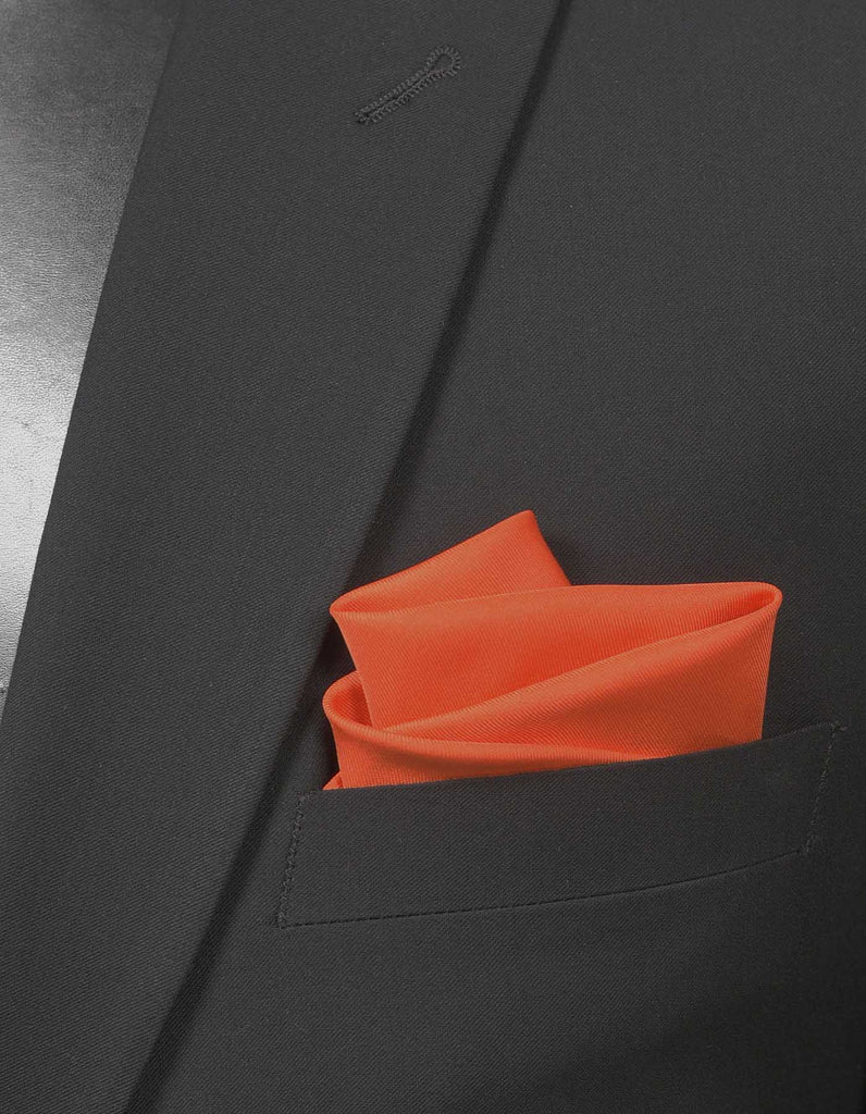 100% Polyester Orange Pocket Square