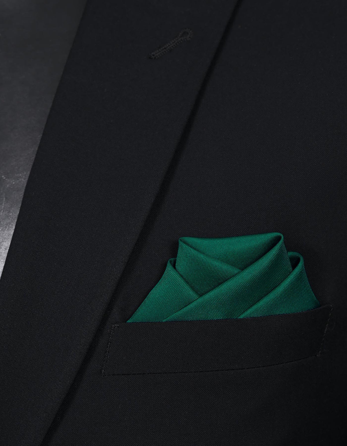 Green Plain Pocket Square