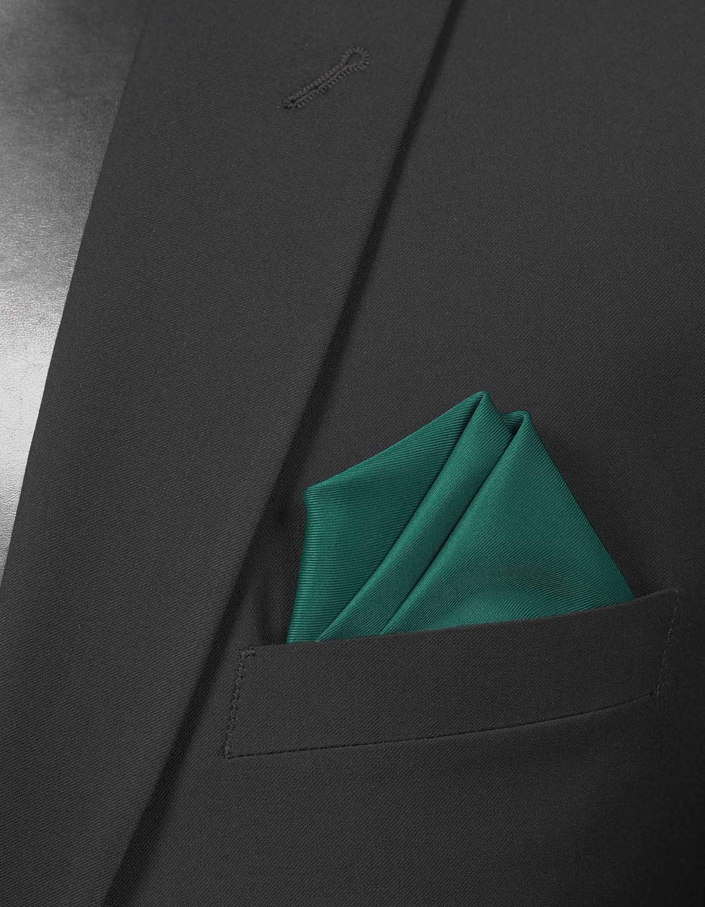 Green Plain Pocket Square
