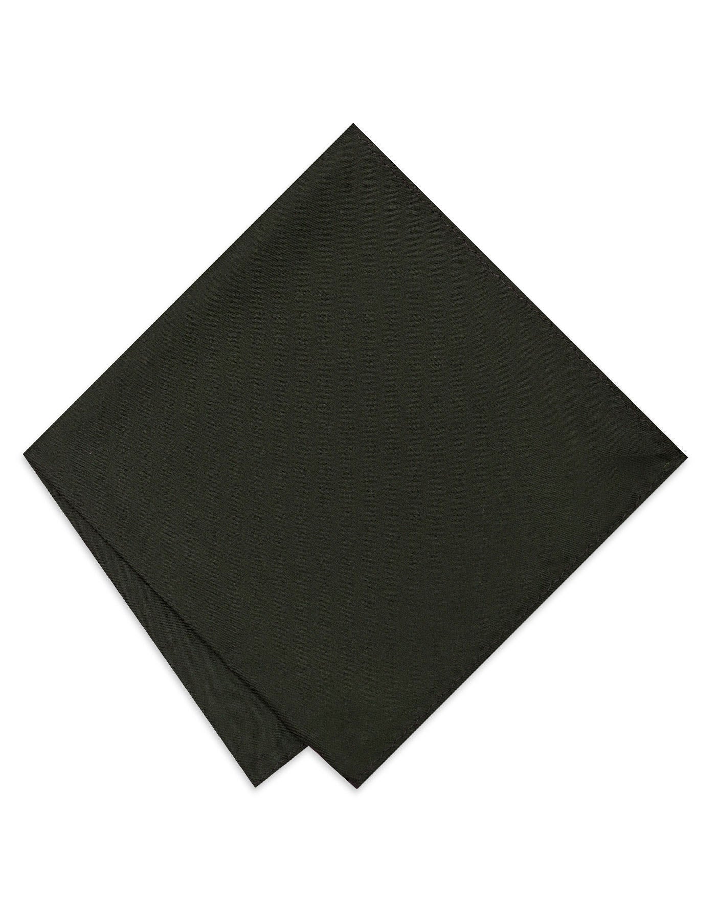 Polyester Army Green Pocket Square