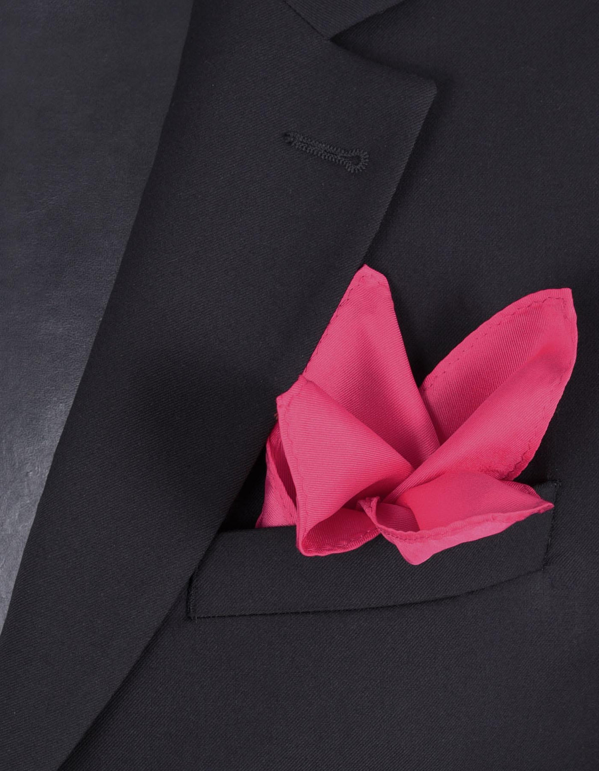 100%Polyester Pink Pocket Square