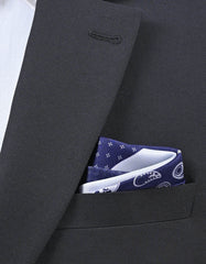 Navy 100% Silk Pocket Square