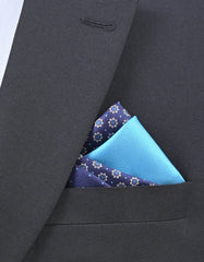 Navy 100% Silk Pocket Square