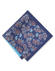 Navy 100% Silk Pocket Square