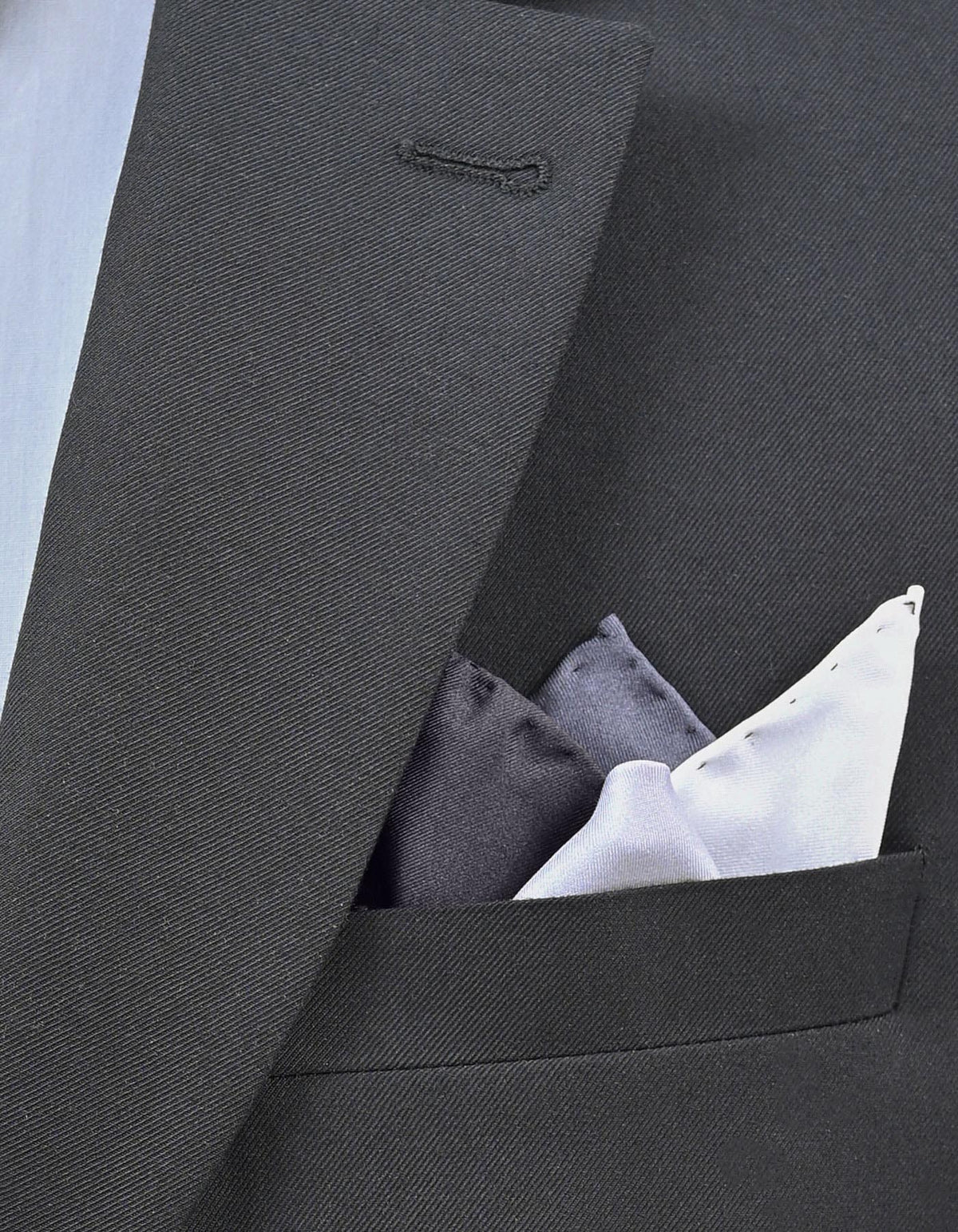 Grey 100% Silk Pocket Square