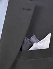 Grey 100% Silk Pocket Square