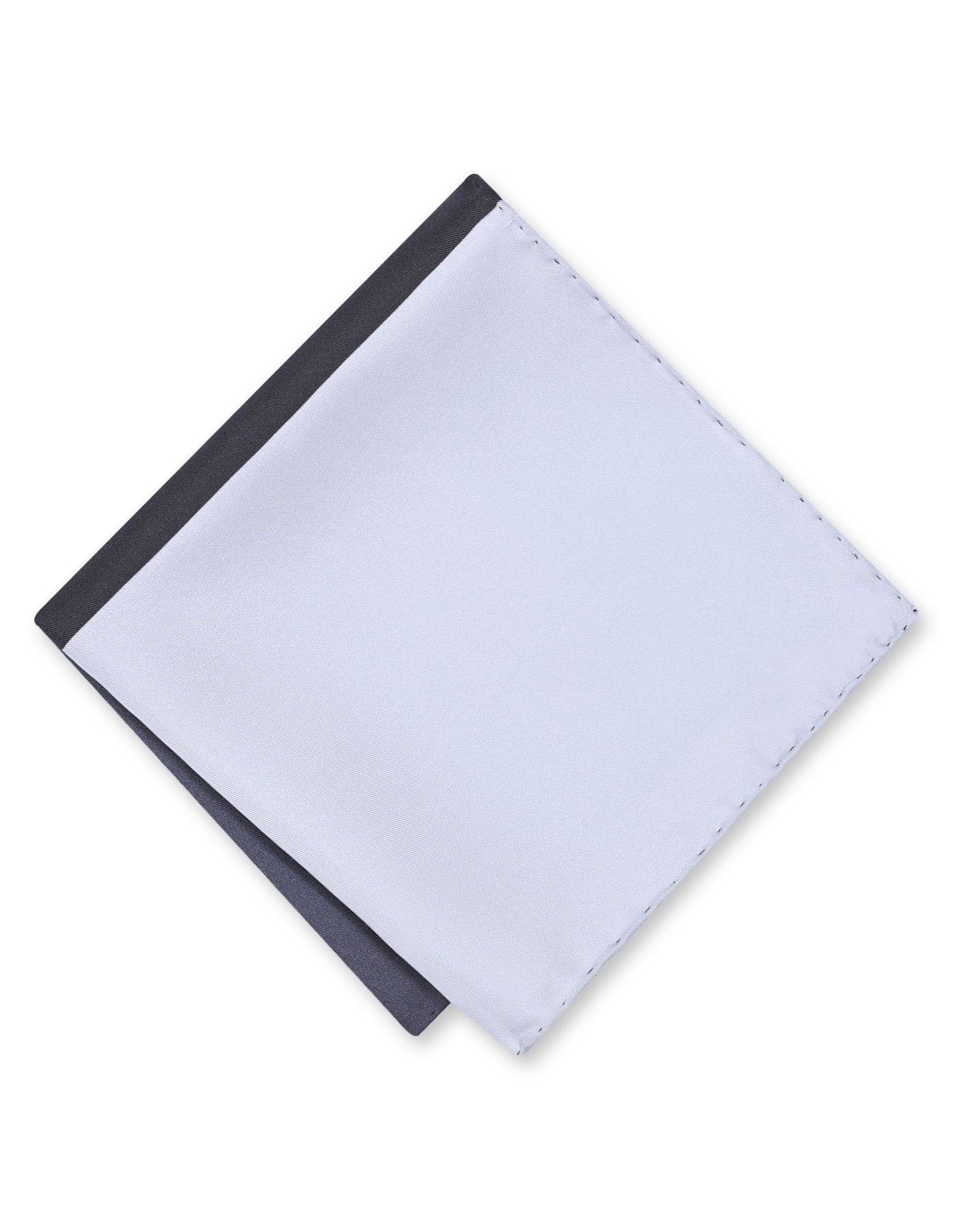 Grey 100% Silk Pocket Square