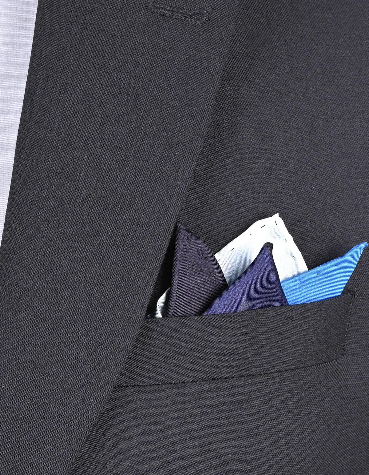 Navy 100% Silk Pocket Square