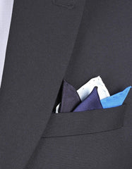 Navy 100% Silk Pocket Square