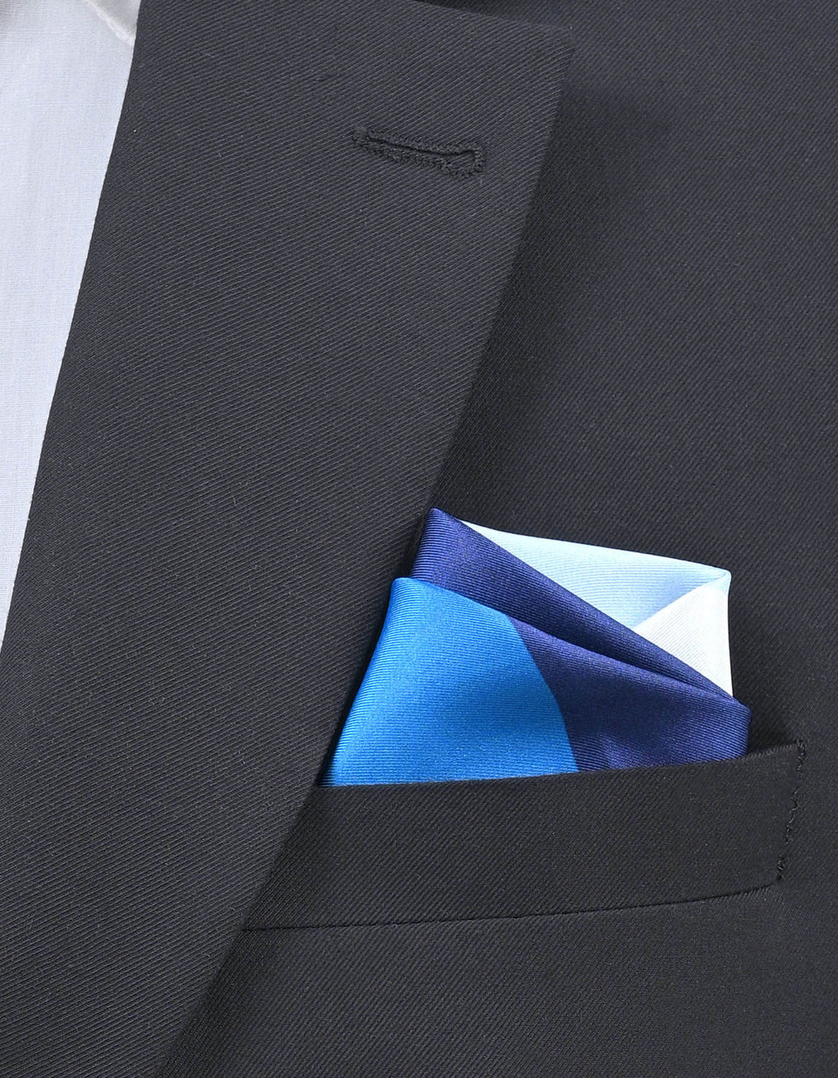 Blue 100% Silk Pocket Square