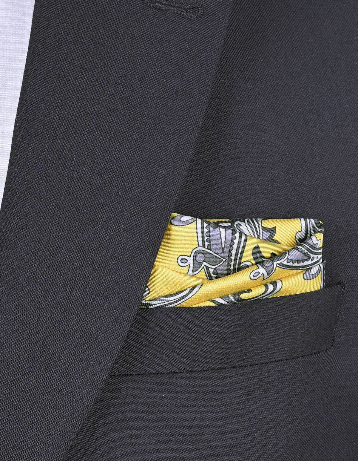 Yellow 100% Silk Pocket Square