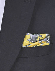 Yellow 100% Silk Pocket Square