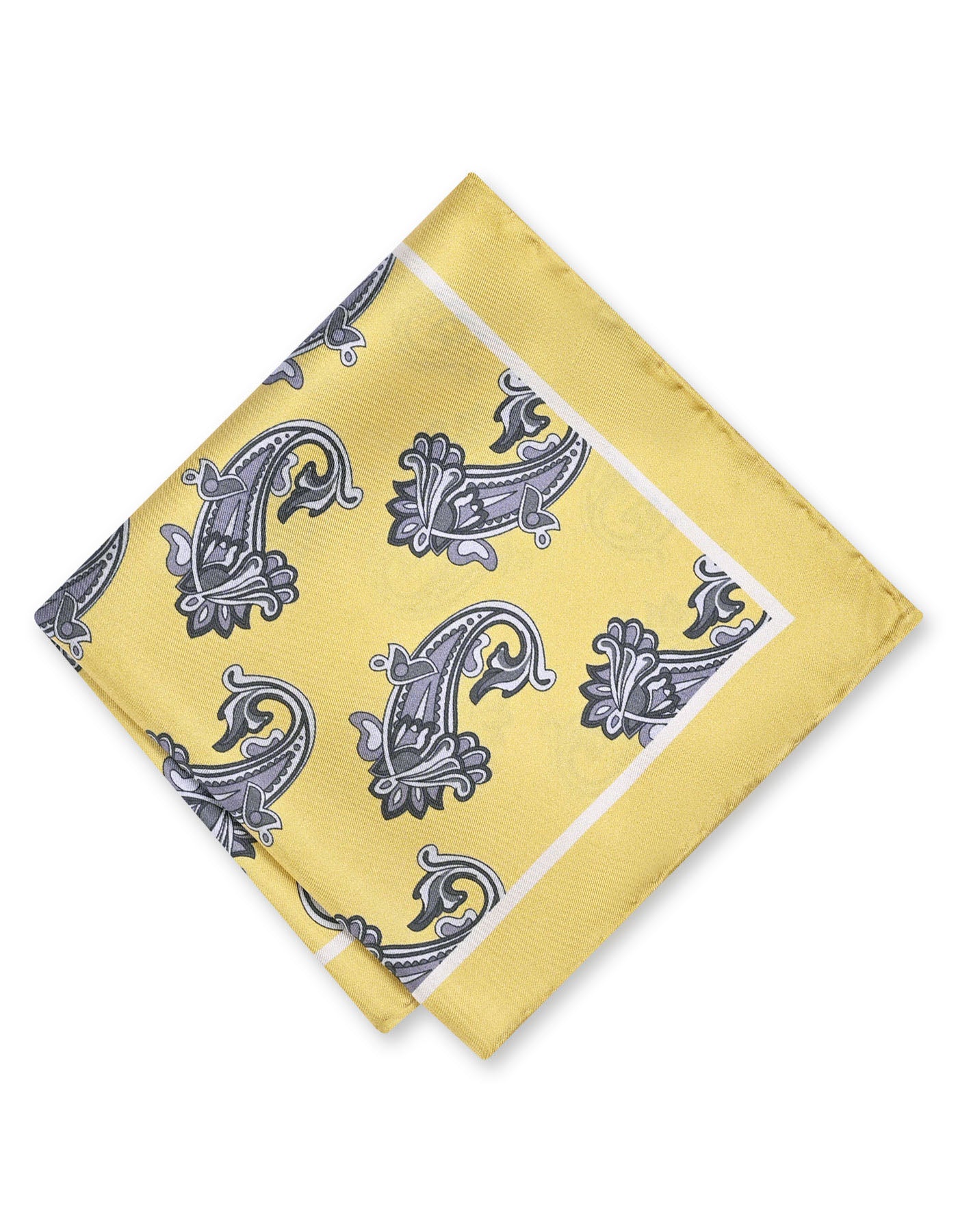 Yellow 100% Silk Pocket Square