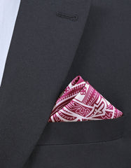 Maroon 100% Silk Pocket Square