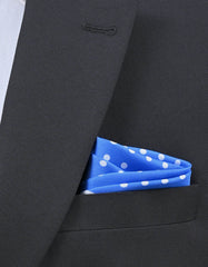 Blue 100% Silk Pocket Square