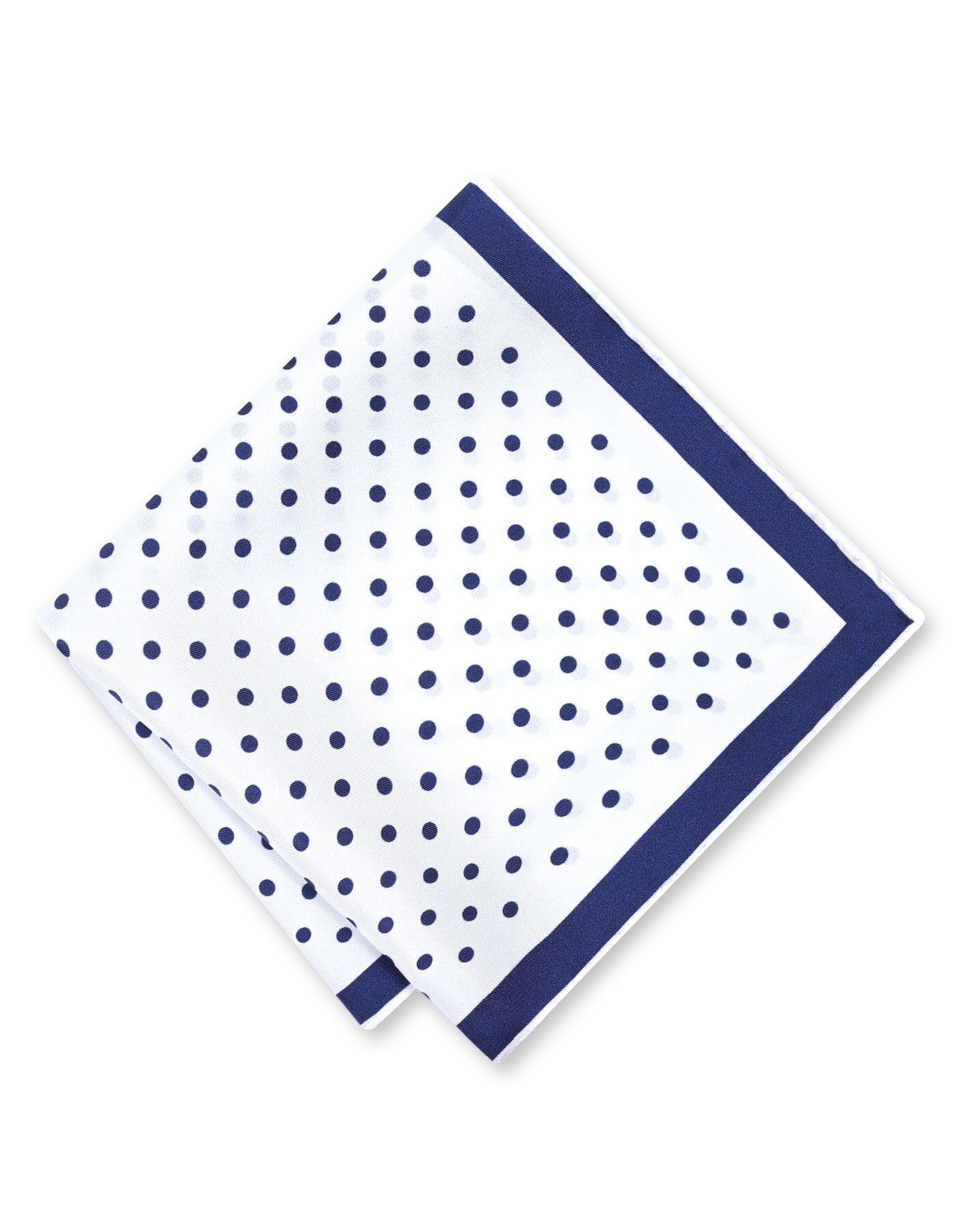 White 100% Silk Pocket Square
