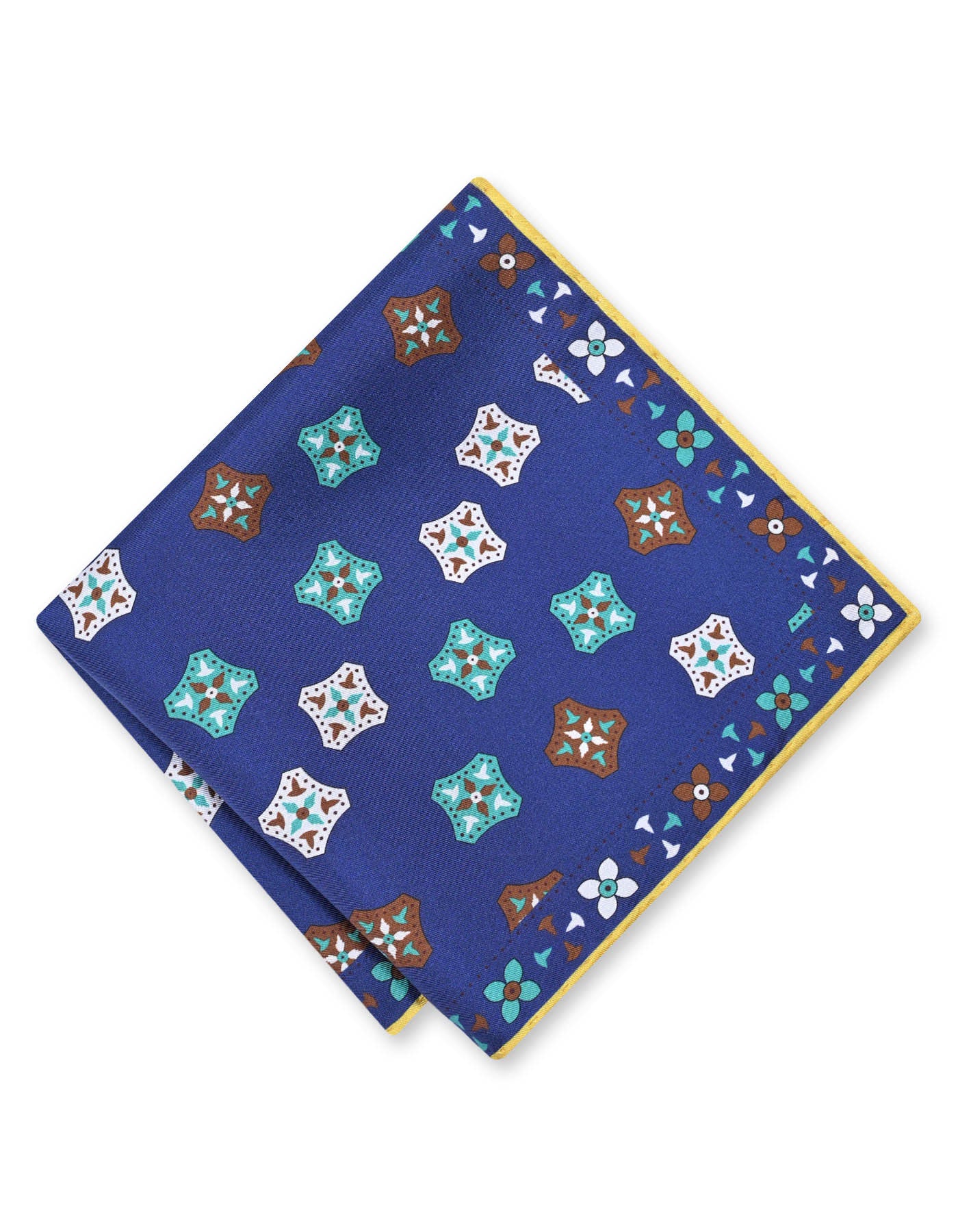 Blue 100% Silk Pocket Square