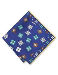 Blue 100% Silk Pocket Square