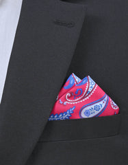 Blue 100% Silk Pocket Square