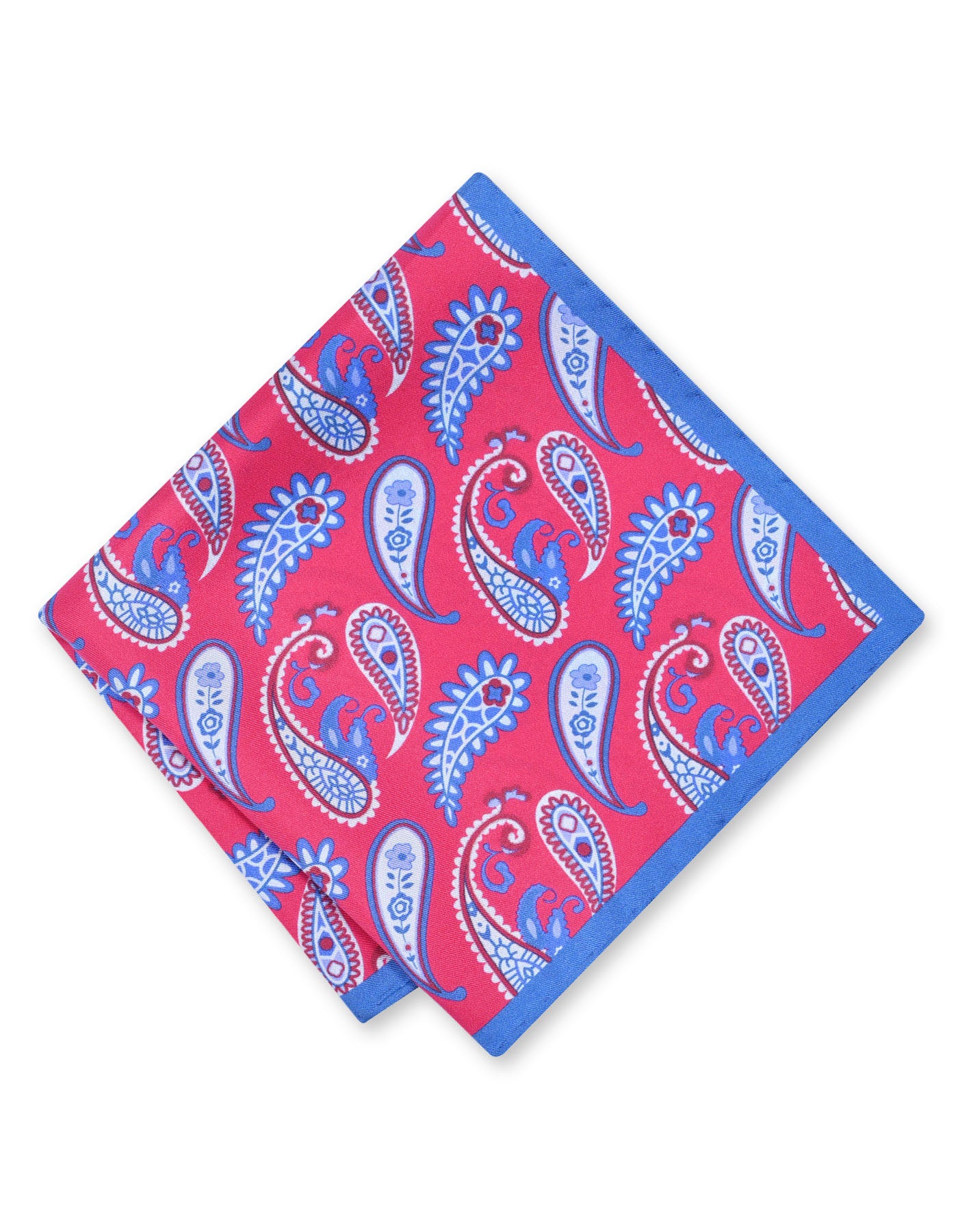 Blue 100% Silk Pocket Square