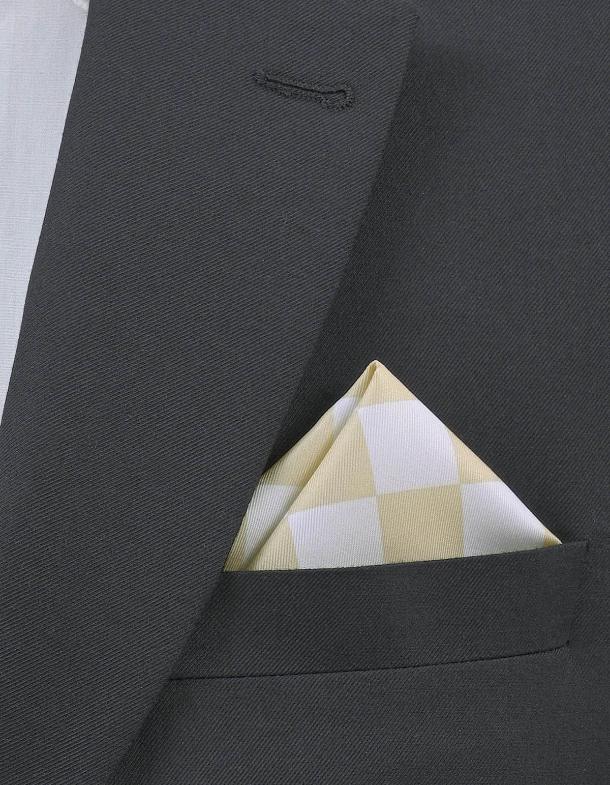 Beige 100% Polyester Pocket Square