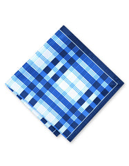 Blue 100% Polyester Pocket Square