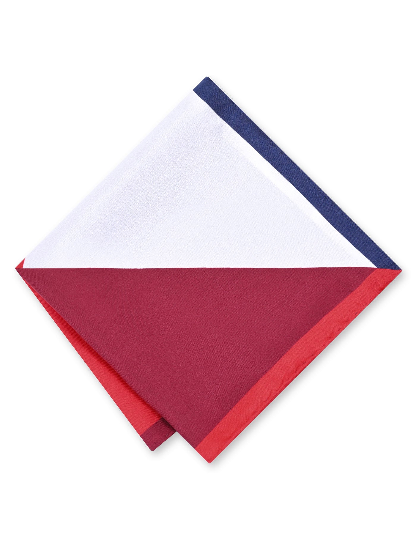 White 100% Silk Pocket Square