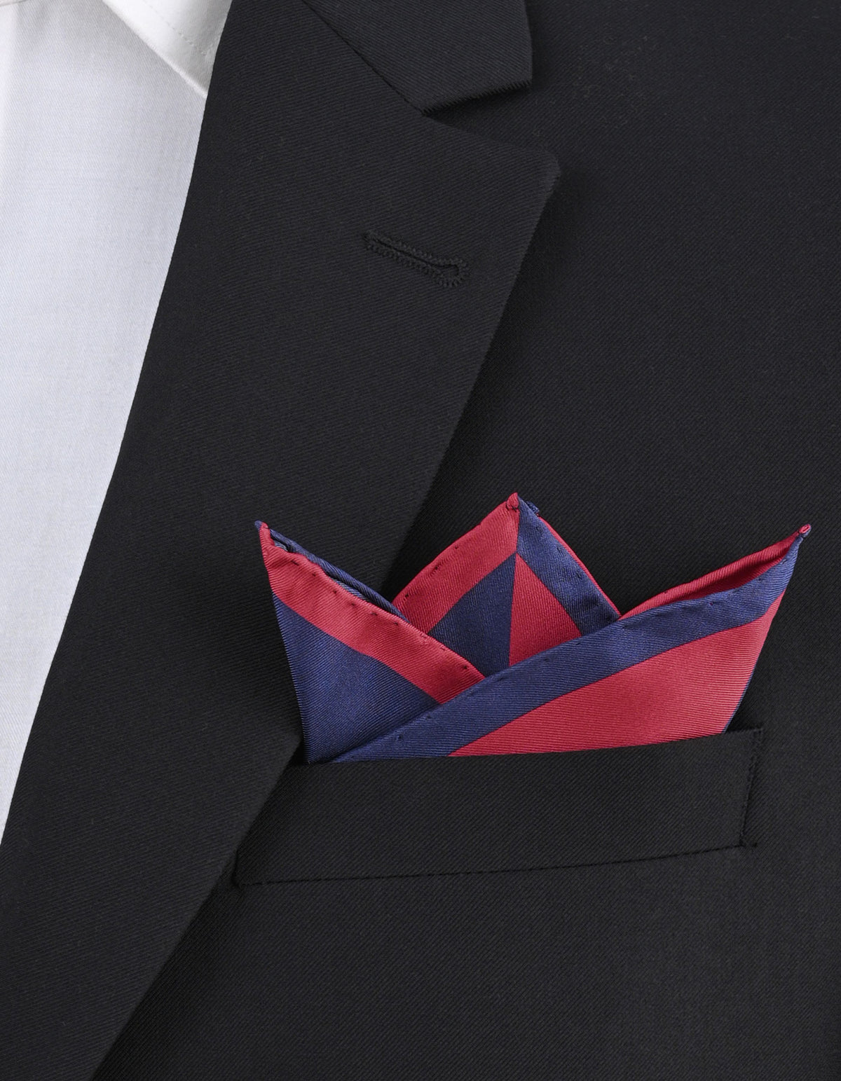 Red 100% Silk Pocket Square