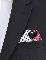Red 100% Silk Pocket Square