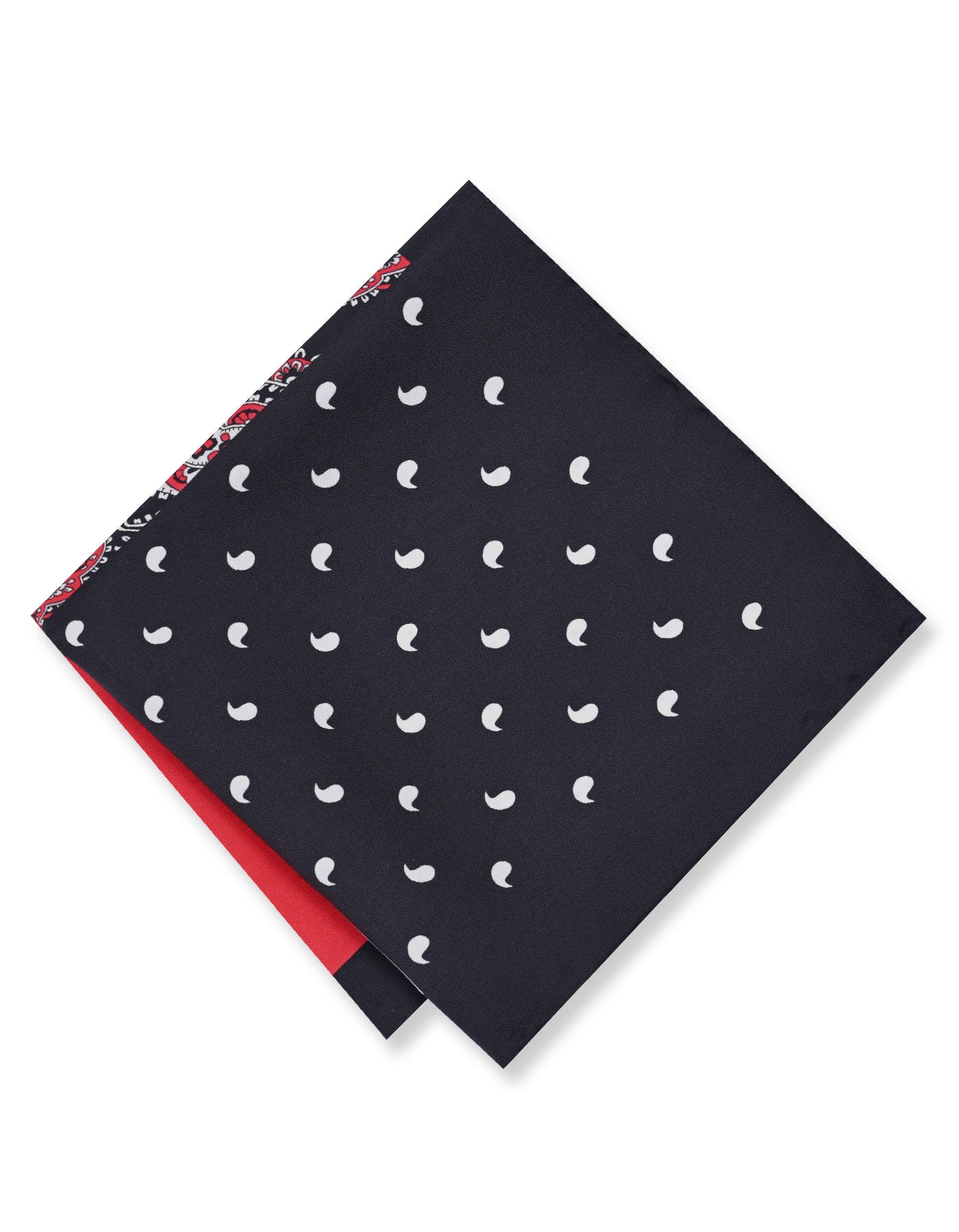 Red 100% Silk Pocket Square