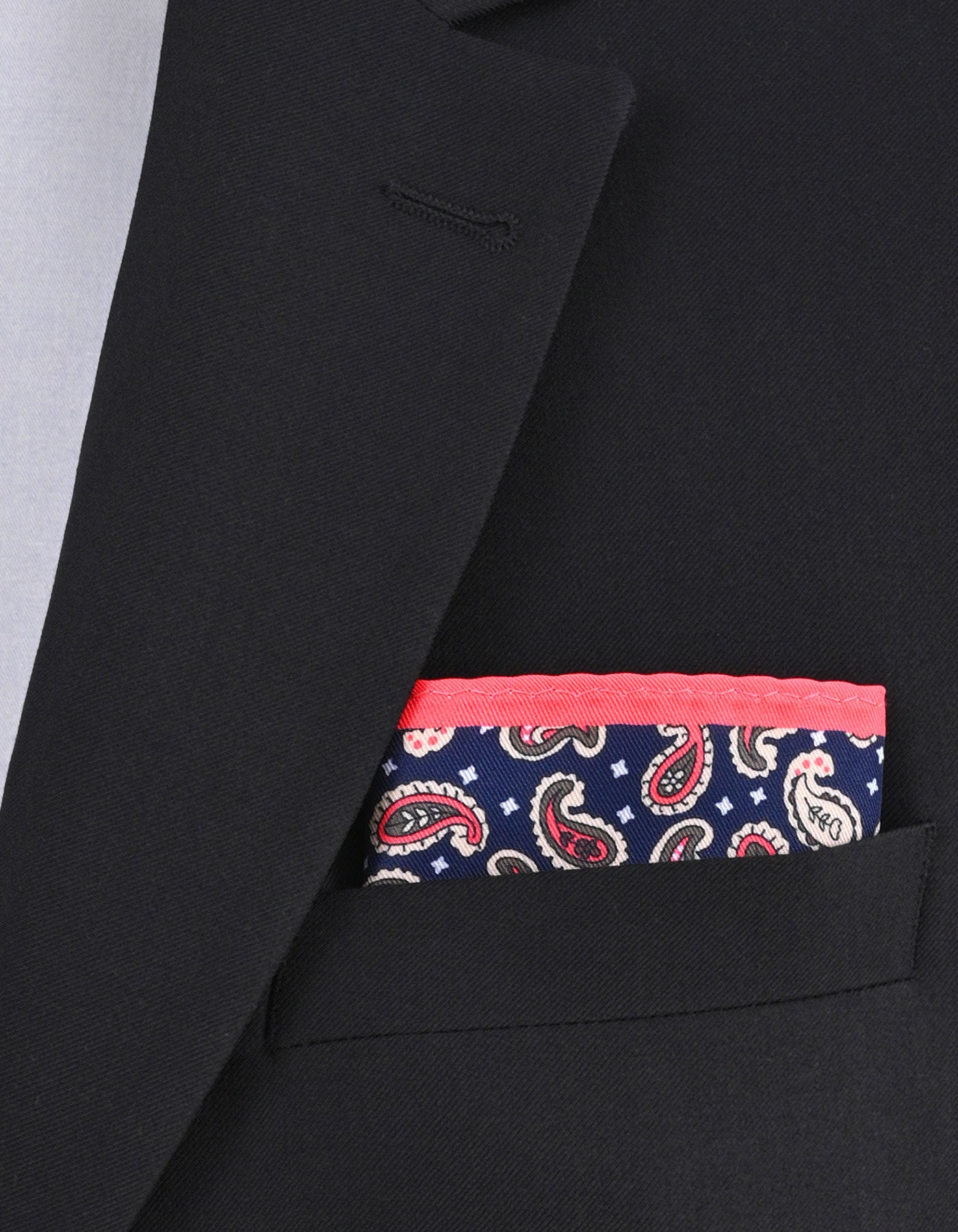 Navy 100% Polyester Pocket Square