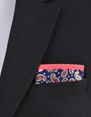 Navy 100% Polyester Pocket Square