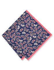 Navy 100% Polyester Pocket Square