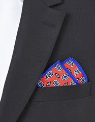 Orange 100% Polyester Pocket Square