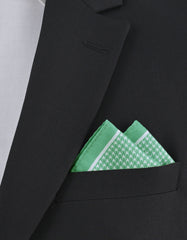 L Green 100% Polyester Pocket Square