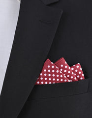 Maroon 100% Polyester Pocket Square