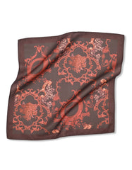 Brown 100% Polyester Pocket Square