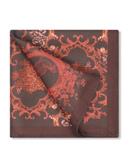 Brown 100% Polyester Pocket Square