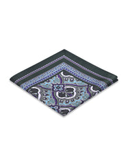 D Green 100% Polyester Pocket Square
