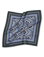 D Green 100% Polyester Pocket Square