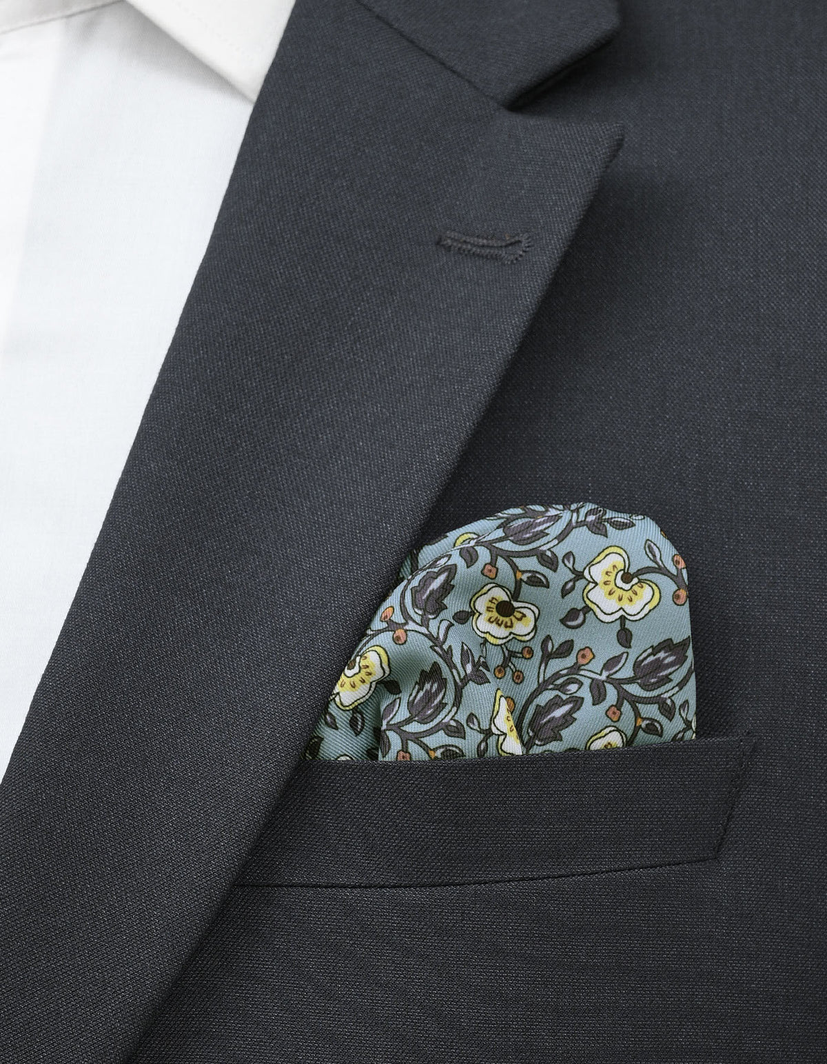 Turquoise 100% Polyester Pocket Square