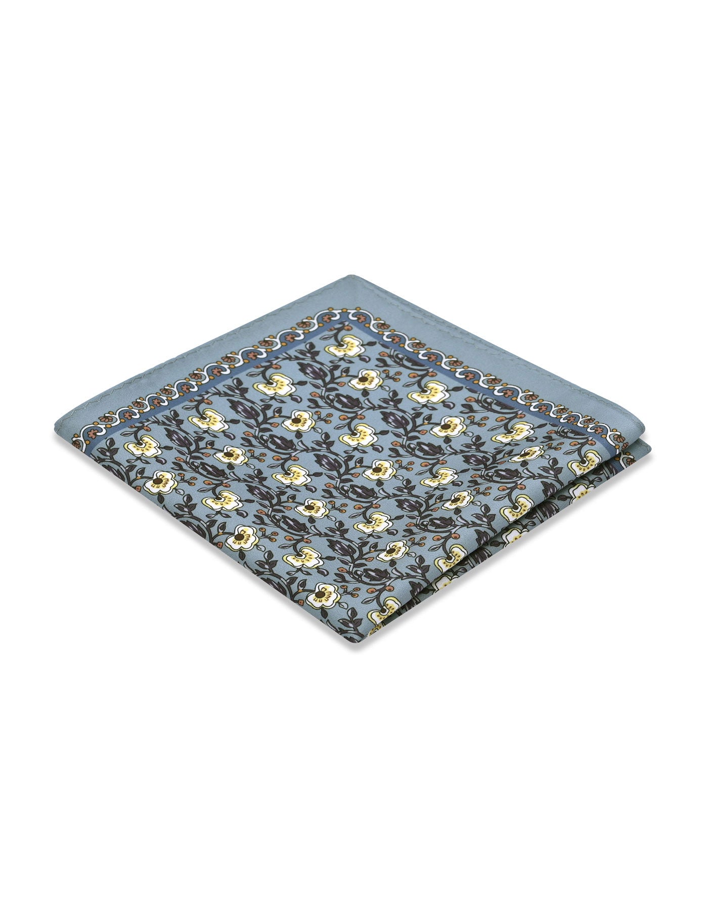 Turquoise 100% Polyester Pocket Square