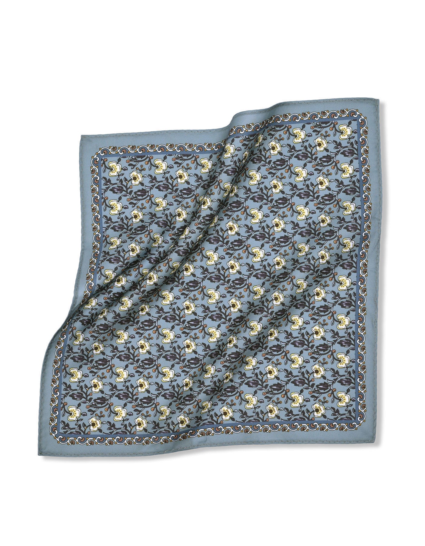Turquoise 100% Polyester Pocket Square